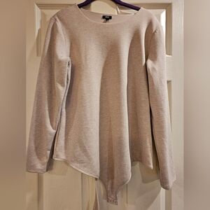Express Beige Long Sleeve Bodysuit